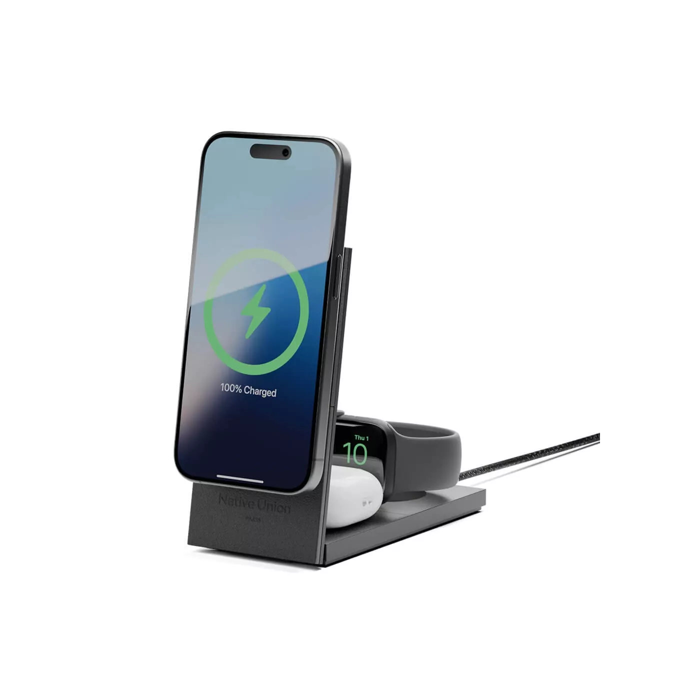 Native Union Rise 3in1 Wireless Charger - Black