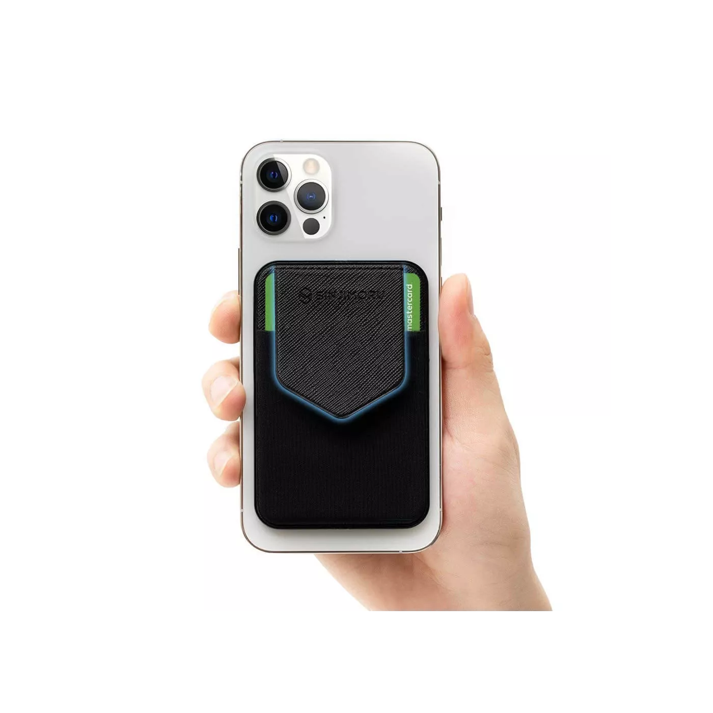 Sinjimoru M-Flap Magnetic Wallet for Apple MagSafe (Black)