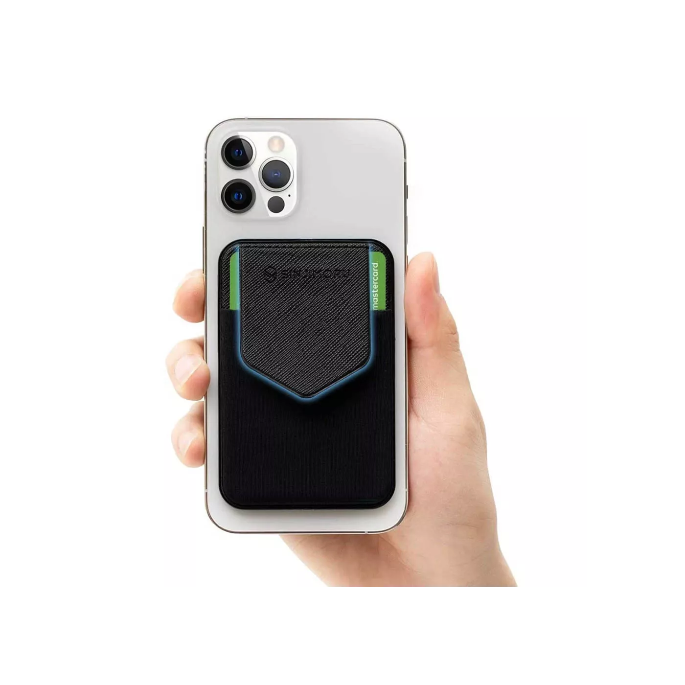 Sinjimoru M-Flap Magnetic Wallet for Apple MagSafe (Navy)