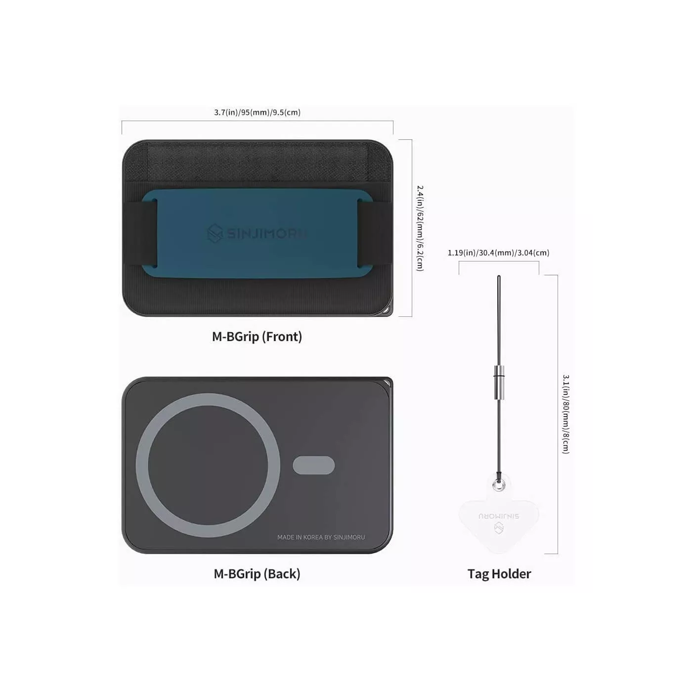 Sinjimoru M-Band Grip for MagSafe 3in1 Wallet