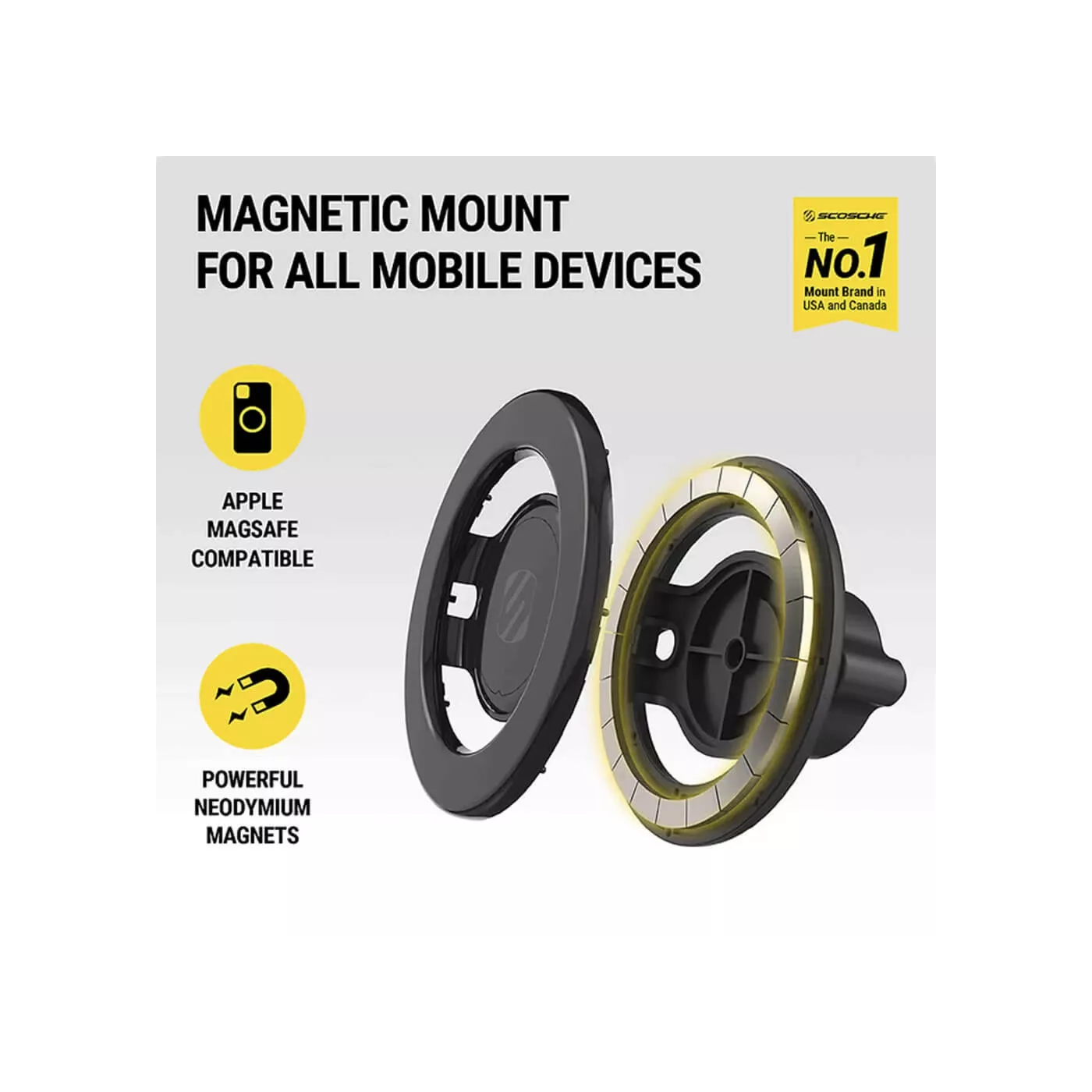 Scosche Select MagSafe Cup Holder Mount - Black