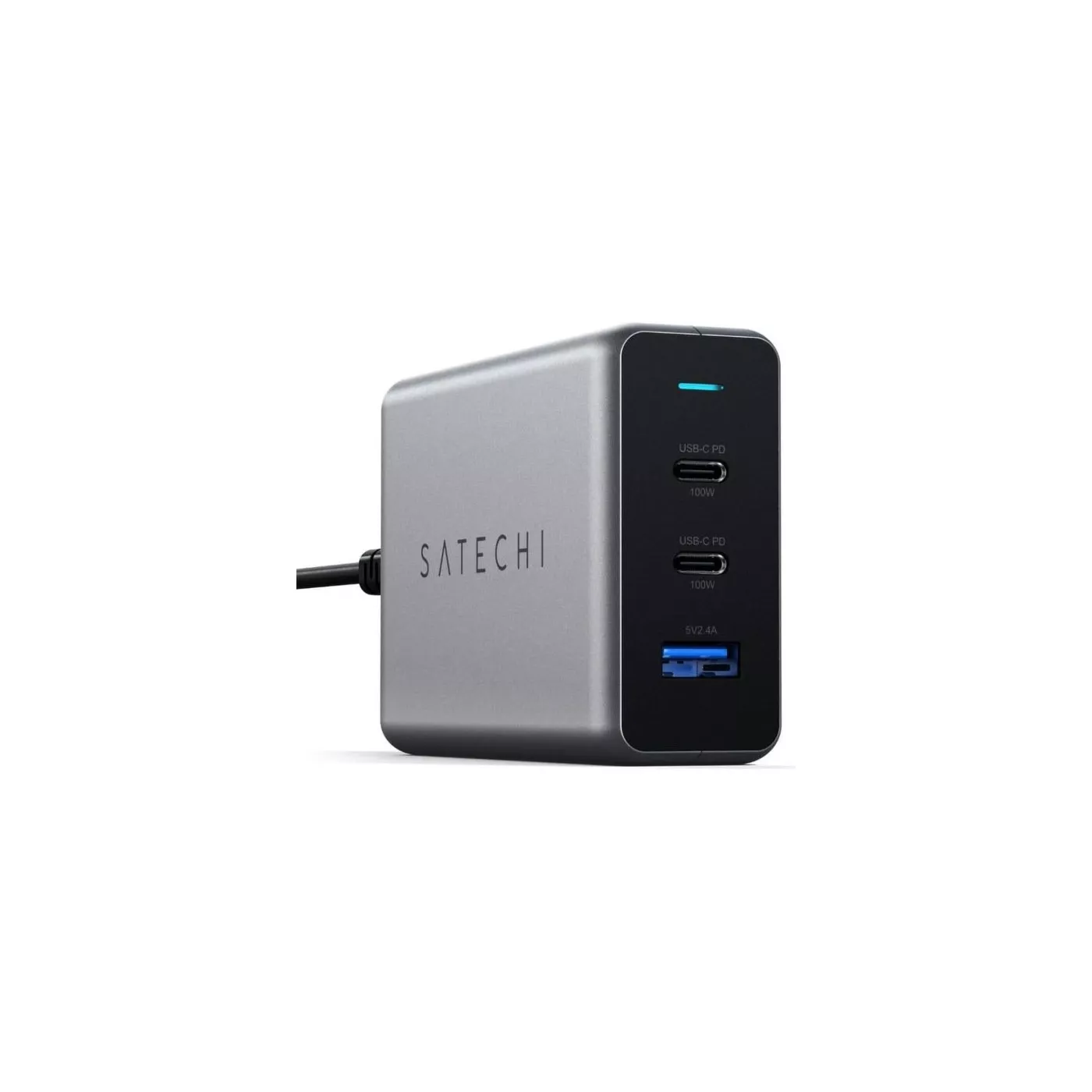 Satechi 100W USB-C PD Compact Wall Charger - Space Gray