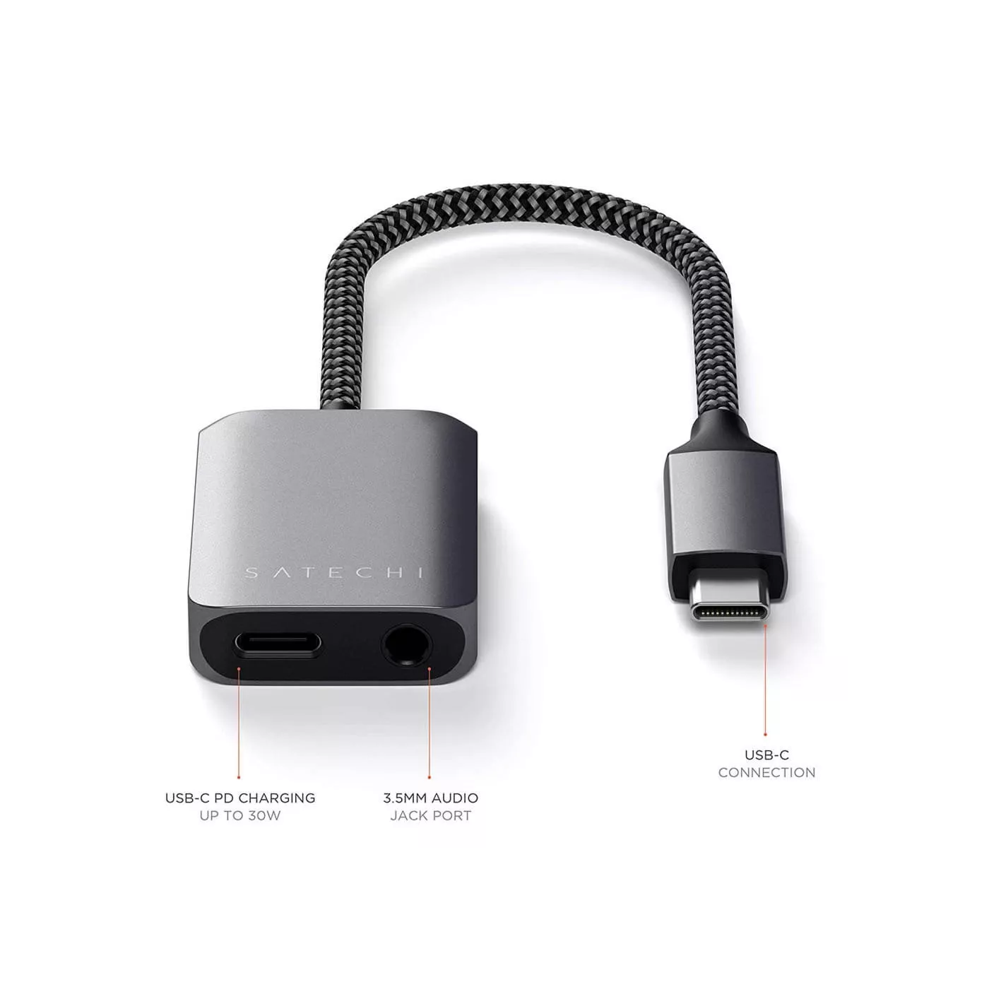 Satechi USB-C to 3.5MM Adapter - Space Gray