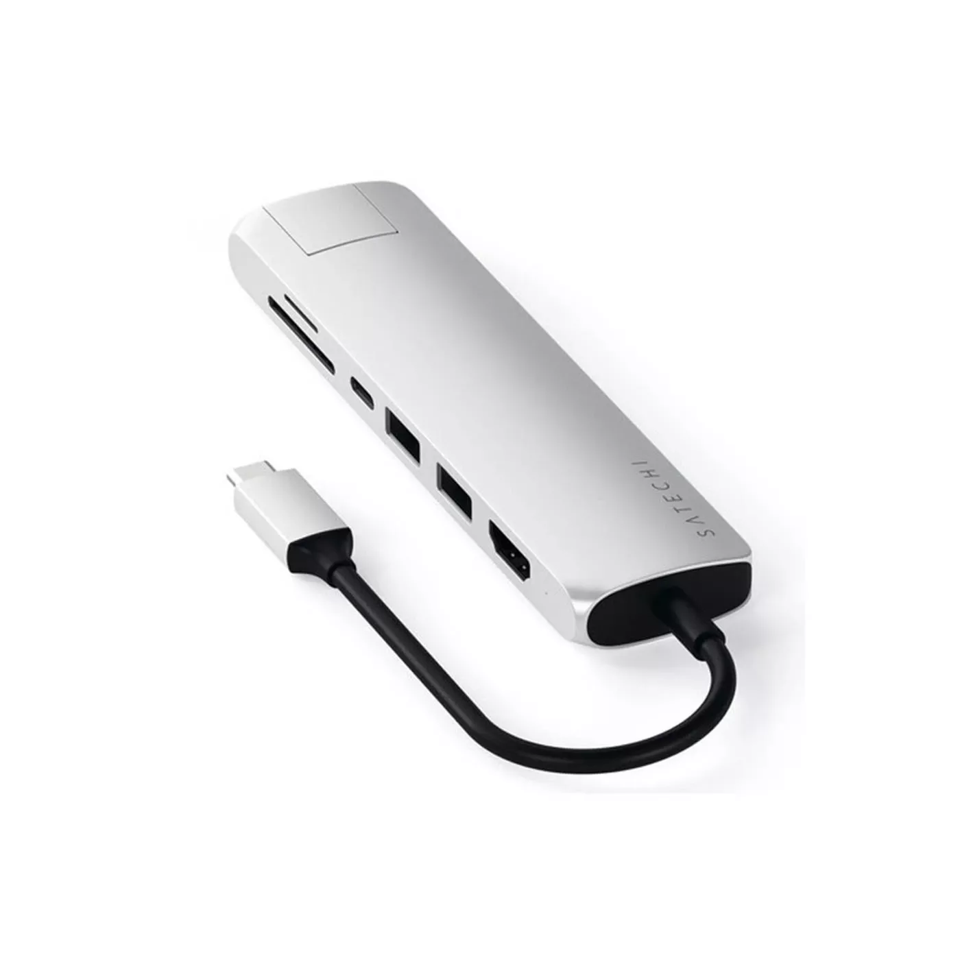 Satechi Slim USB-C - HDMI-USB-C-Lan-2USBA-Sd - Silver