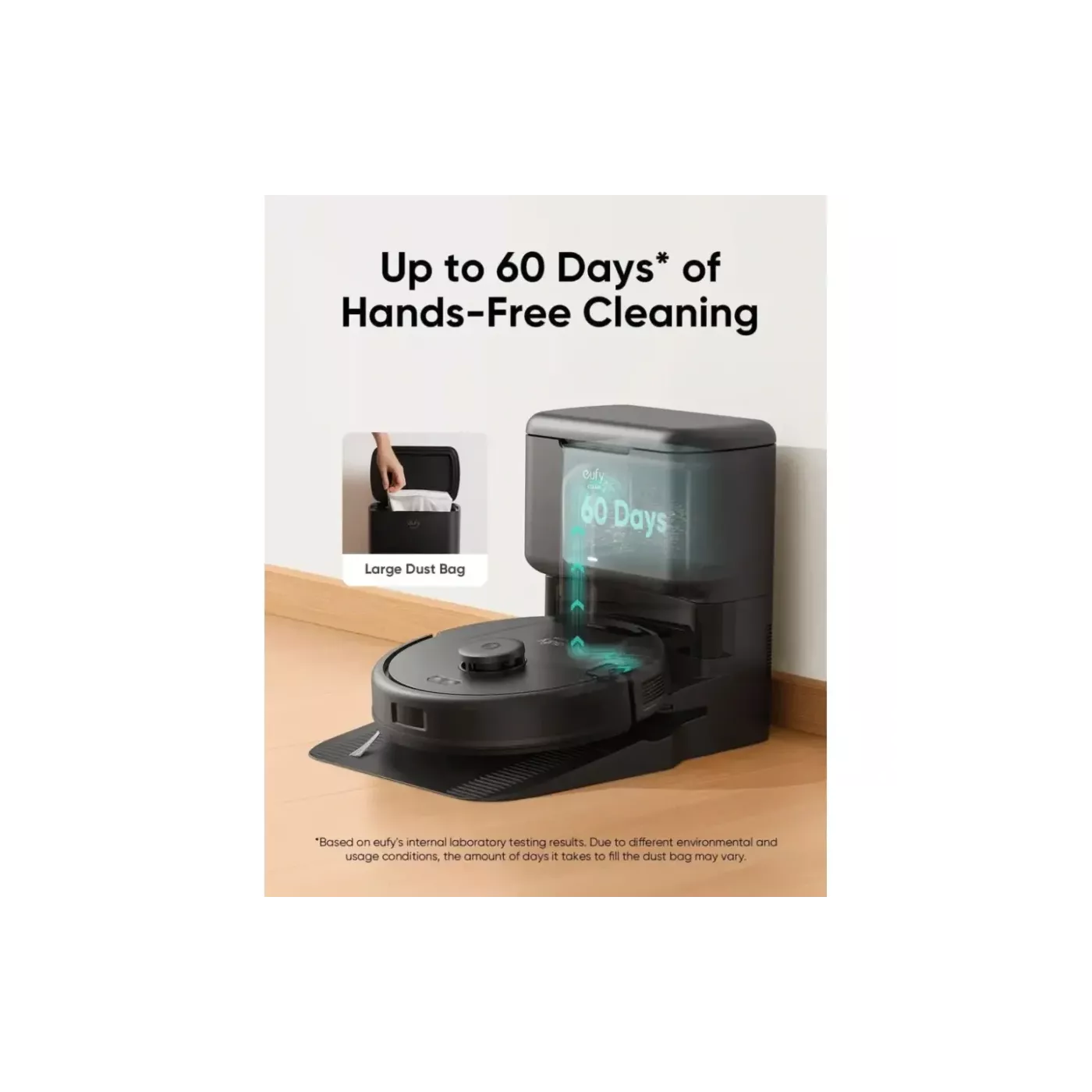 Eufy Clean L60 Hybrid Ses Vacuum With Empty Station - Black