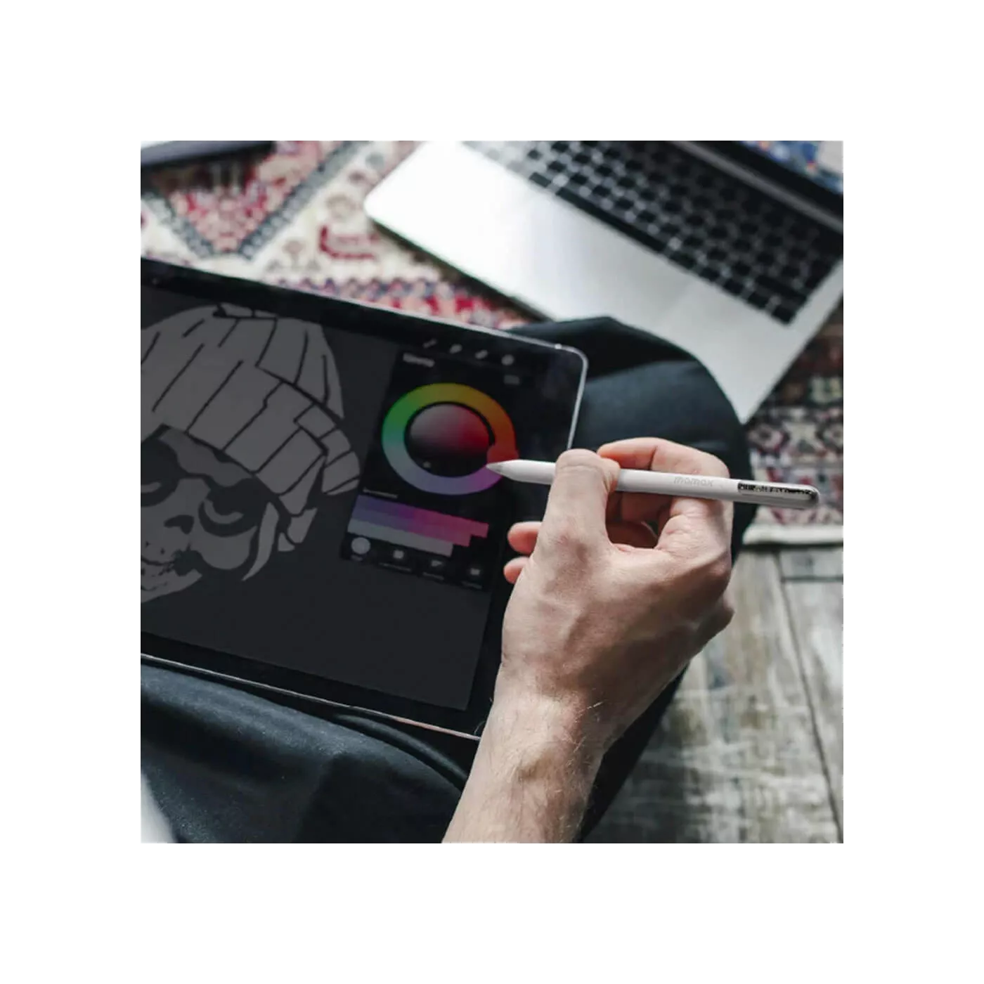 Momax 1-Flow Find My Active Stylus Pen - White