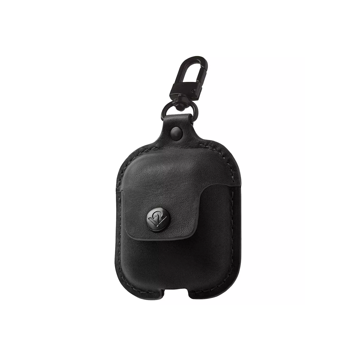Twelve South AirSnap Black Leather AirPods Case