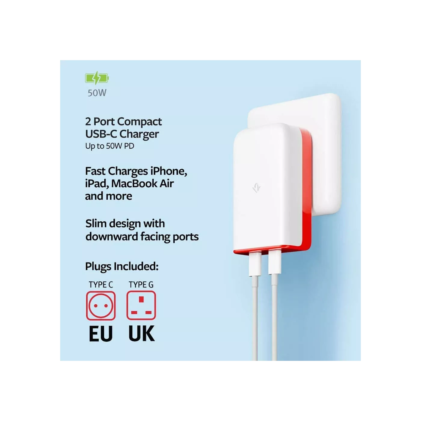 Twelve South Plugbug 50W Wall Charger - White