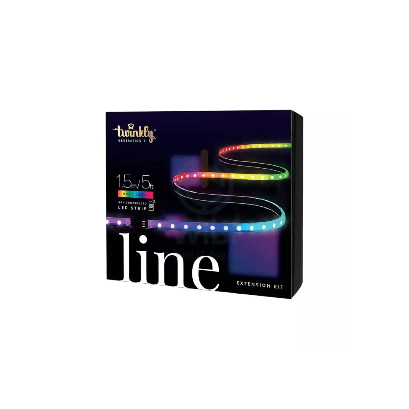 Twinkly Line 90 LED RGB Ext (1.5m) - Black Wire
