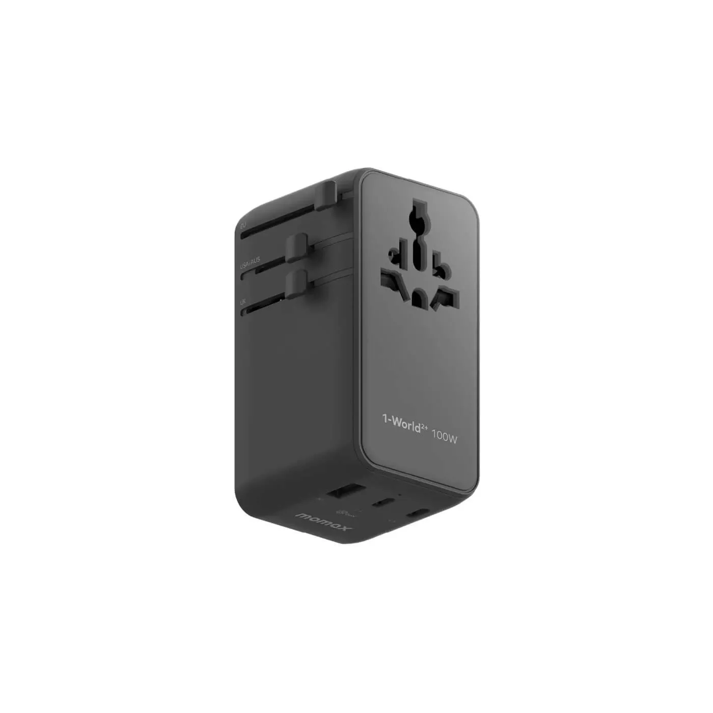 Momax 1-World 100W 4-Port Travel Adapter with Cable