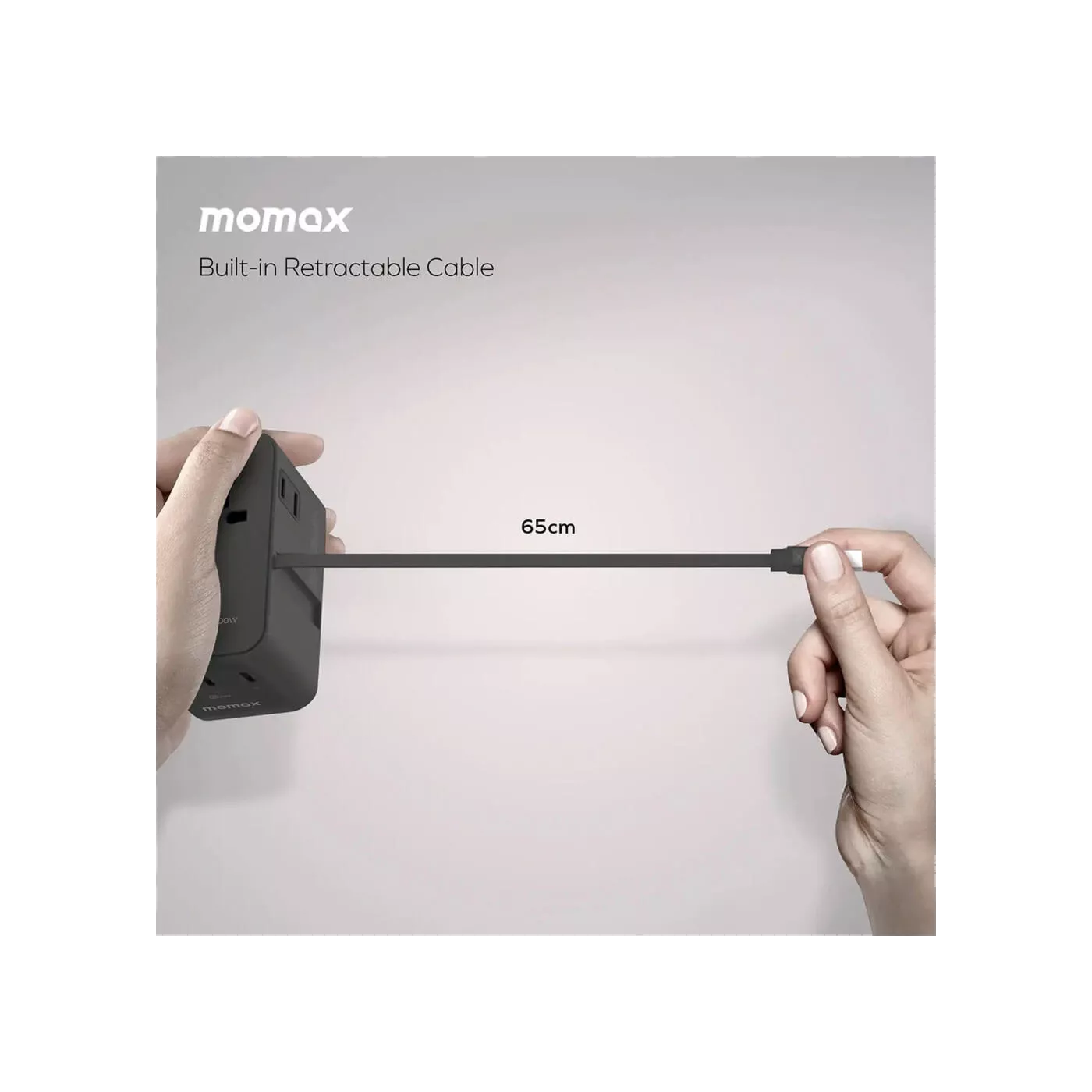 Momax 1-World 100W 4-Port Travel Adapter with Cable
