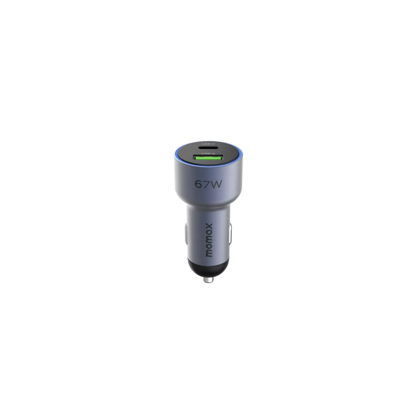 Momax Move Dual Port 67W Car Charger - Gray