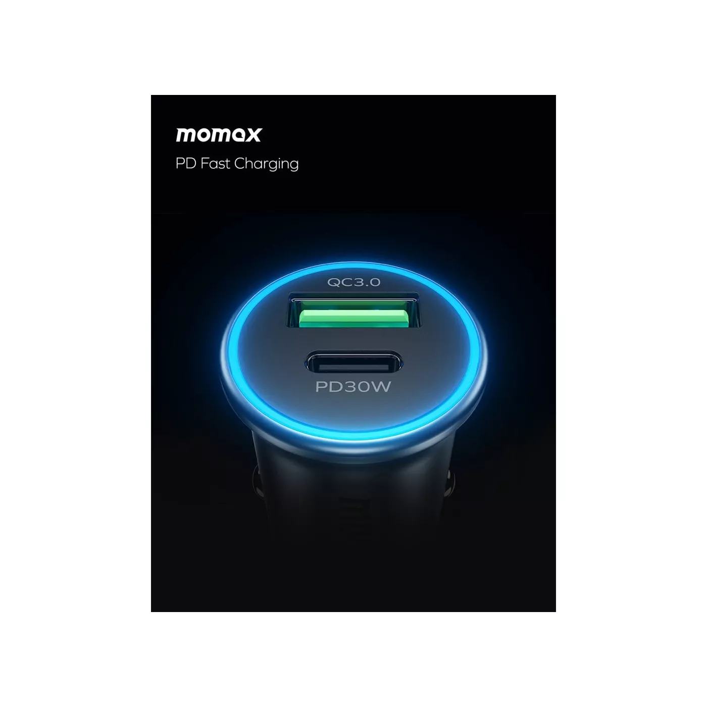 Momax Move 30W Dual Port Charger - Gray