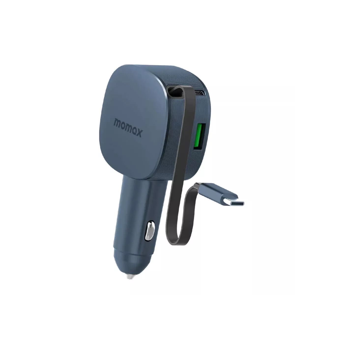 Momax 1 Move 60W Dual Port Retractable Cable - Gray