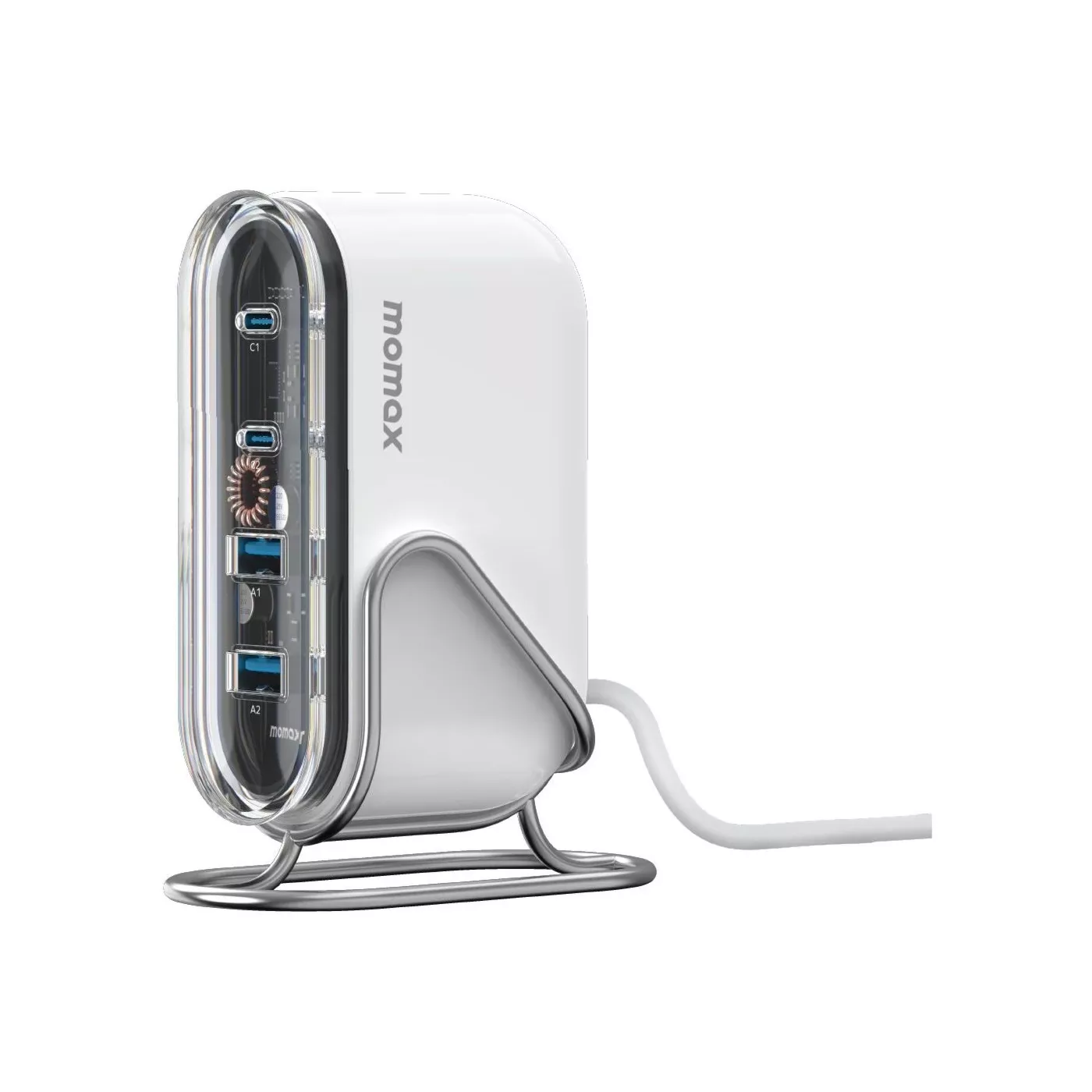Momax 1-Charge Flow PD 80W GaN Desktop Charger - White