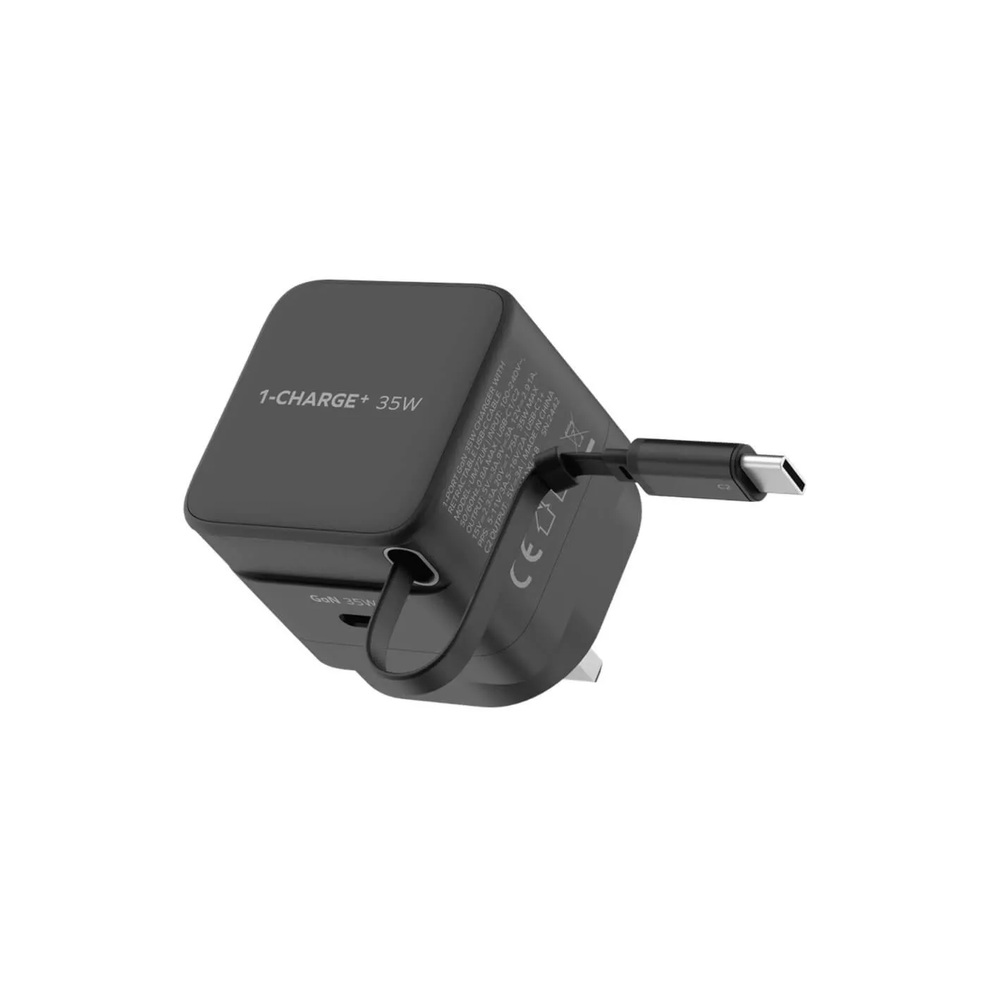 Momax 1-Charge+ 35W GaN Charger with USB-C Cable