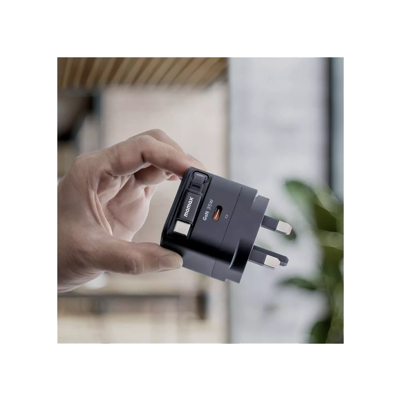 Momax 1-Charge+ 35W GaN Charger with USB-C Cable