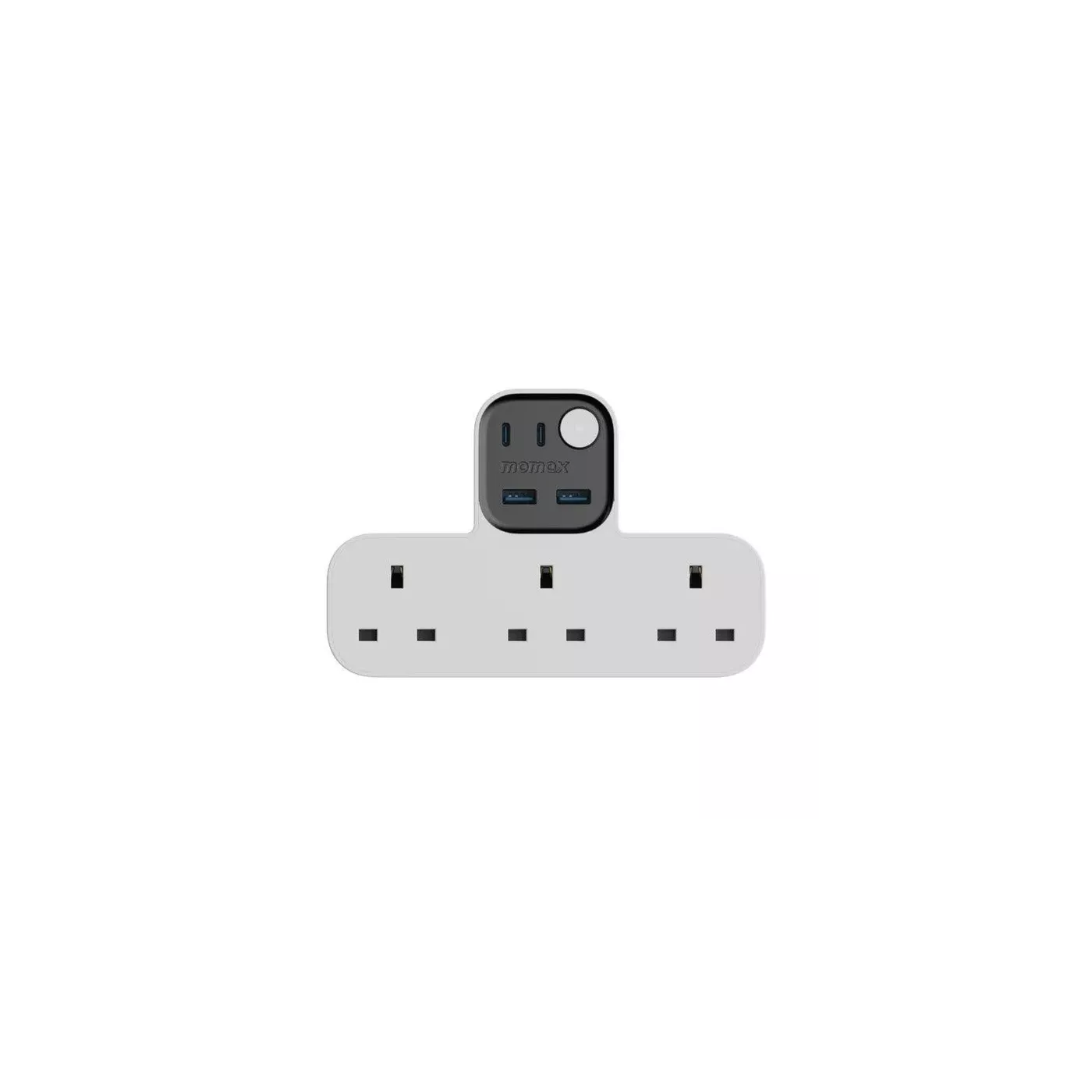 Momax 1 Charge Work Flow T Shape 3 Socket Extension - White