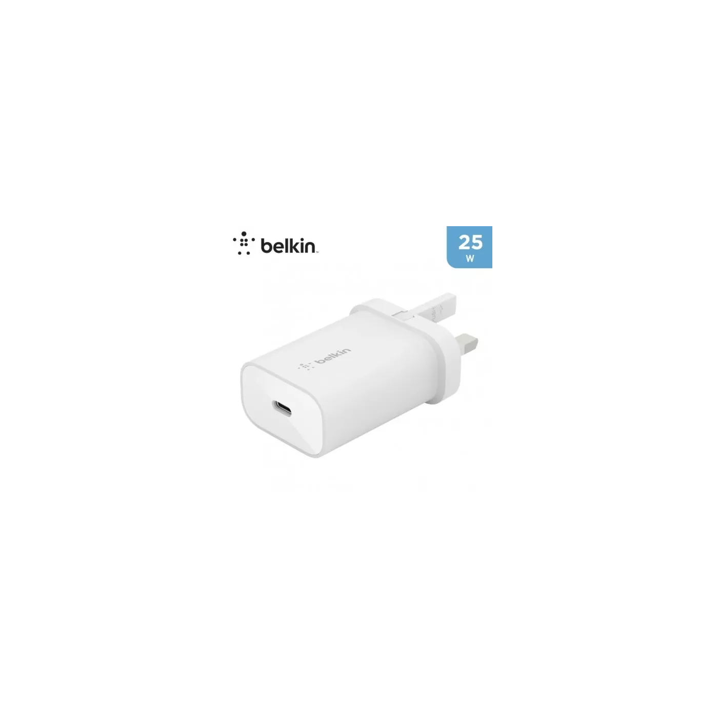 Belkin 25W USB-C + USB-C to USB-C Cable & Wall Charger - White