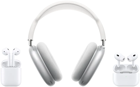 صورة لسماعات Airpods وAirpods&nbsp;Max وAirpods&nbsp;Pro‏