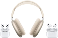 AirPods section with family of wireless earbud products