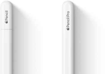 قلم Apple&nbsp;Pro وقلم&nbsp;Apple‏&nbsp;(USB‑C) جنباً&nbsp;إلى&nbsp;جنب