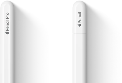 Apple Pencil Pro and Apple Pencil (USB-C) side by side