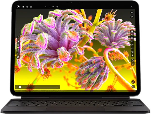 iPad&nbsp;Pro يشغّل تطبيقاً غنياً برسومات الغرافيك لتوضيح أداء شريحة&nbsp;Apple&nbsp;M4‏