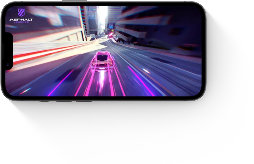 iPhone 17e showing a racing game being played