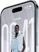 iPhone Air، الجزء الأمامي الخارجي، الجزء الجانبي الخارجي، يعرض شاشة تغطي الواجهة بالكامل وتظهر قفل الشاشة