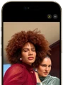 iPhone Air, front exterior, Center Stage for photos feature in use