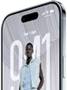iPhone Air, front exterior, side exterior, showcasing all screen display with Lock Screen