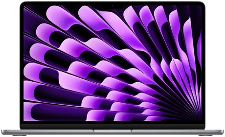 صورة أمامية لجهاز MacBook&nbsp;Air مقاس 13&nbsp;إنش باللون الرمادي الفلكي