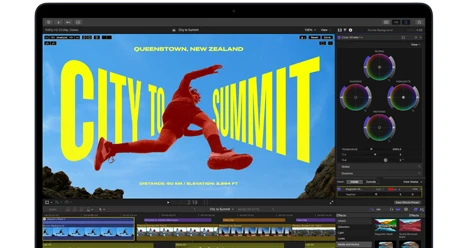 MacBook Air screen showing video editing to demonstrate M5 chip capabilities