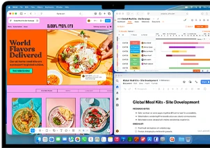 MacBook Air with multiple apps open