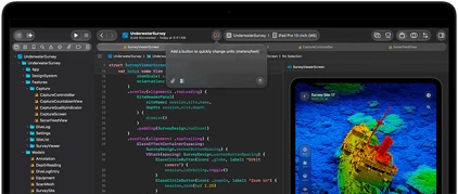 شاشة MacBook Pro تعرض صورة شخص يتم تعديلها في برنامج Adobe Lightroom‏