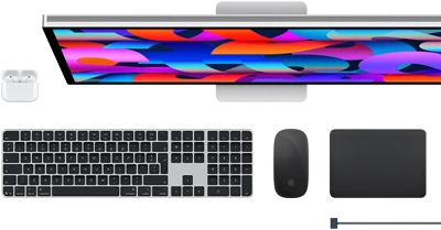 AirPods, Studio Display, Magic Keyboard, Magic Mouse, Magic Trackpad, MagSafe charge cable